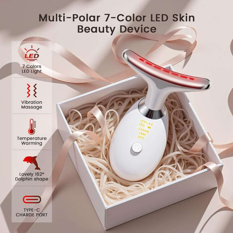 Facial Massager Neck Skin Lifting Firming Wrinkle Dark Circle Reducer Skin Care Face Sculpting Tool anti Aging Devices Highlight Jawline Multifunctional Beauty Machine Led Beauty DEVICE