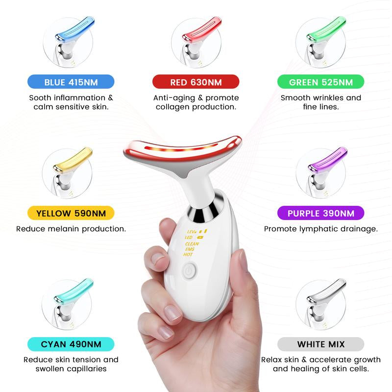 Facial Massager Neck Skin Lifting Firming Wrinkle Dark Circle Reducer Skin Care Face Sculpting Tool anti Aging Devices Highlight Jawline Multifunctional Beauty Machine Led Beauty DEVICE